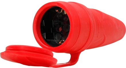 Kopp Contrastekker Ra - Rood - Rubber - Ip44