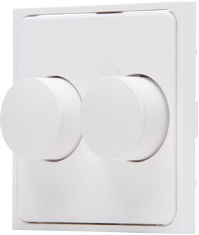 Kopp Duo-dimmerplaat Athenis Mat-wit