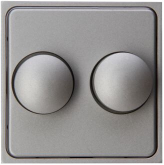 Kopp Duo-dimmerplaat Athenis Staal