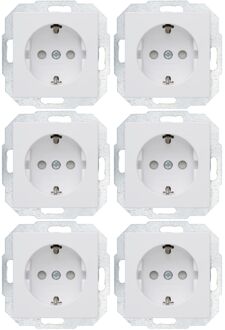 Kopp Inbouwstopcontact Athenis 1-polig Randaarde Wit Ip20 6 Stuks