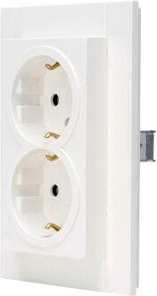 Kopp Inbouwstopcontact Athenis Met Aarde (randaarde) 2-polig Wit Ip20