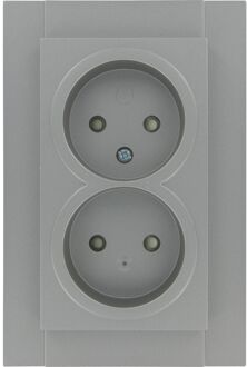 Kopp Inbouwstopcontact Athenis Ongeaard 2-polig Grijs Ip20