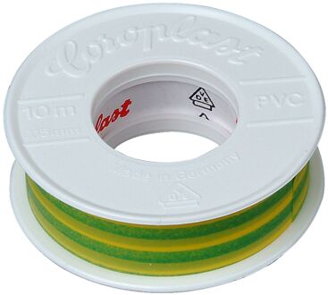 Kopp Isolatietape 15mmx10m Groen/geel 2st.