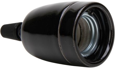 Kopp Lamphouder E27 Porselein Met Trekontlasting Zwart