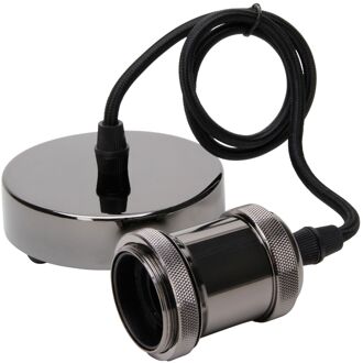 Kopp Snoerpendel E27 Retro Zwart Chroom