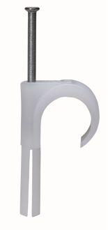 Kopp Spijkerclip 16-20mm Incl. Deuvel Wit 10st.