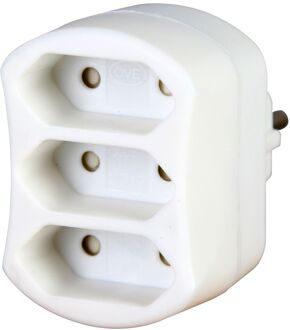 Kopp Stekker Adapter Euro 3-voudig Wit
