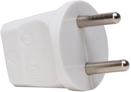 Kopp Stekker Zonder Aarde Achter-invoer Wit