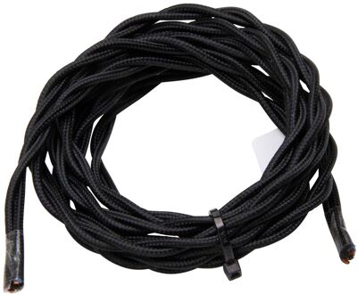 Kopp Textielsnoer 2m 2x0,75 Mm² Zwart