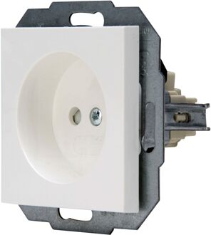 Kopp Wandcontactdoos - Athenis HK07 - Inbouw - 1-voudig Enkel Stopcontact - Kinderbeveiliging - Helder Glans Wit
