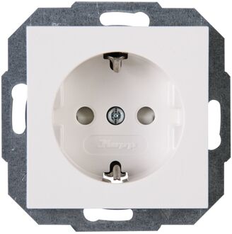 Kopp Wandcontactdoos - Athenis HK07 - Inbouw - 1-voudig Enkel Stopcontact - Randaarde - Kinderbeveiliging - Helder Wit