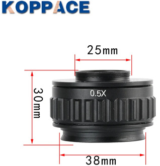 KOPPACE 0.5X CTV Trinocular Stereo Microscope C-Mount Interface 25mm Camera Interface Microscope Camera Adapters