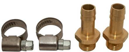 Koppeling 1/4 nippels [2x] buitendraad-slangpilaar 6mm4842112