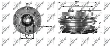 Koppeling, radiateurventilator 49706