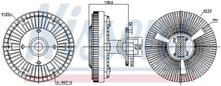 Koppeling, radiateurventilator 86225