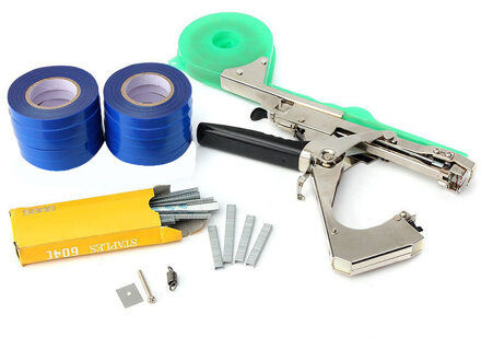 Koppelverkoop Machine Plant Tuin Plant Bundel Tapetool Tapener Met 12 Rolls Van Tape, Gebruikt Voor Groenten, Druiven, tomaten, Komkommers