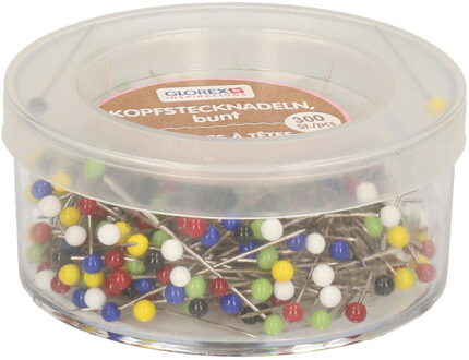 Kopspelden/naaispelden - 3 cm - gekleurd - 300x stuks - hobby sierspelden