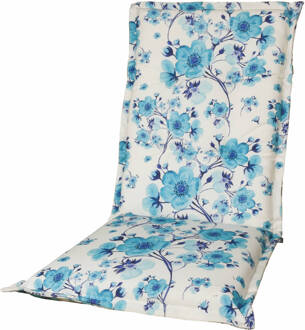 Kopu Kopu® Blossom - Comfortabel Tuinkussen met Hoge Rug - Blauw