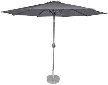 Kopu Kopu® Calma Grey - Stevige Ronde Aluminium Parasol doorsnede 300 cm Grijs