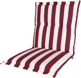 Kopu Kopu® Mila Bordeaux - Comfortabel Tuinkussen met Lage Rug - Rood|Wit