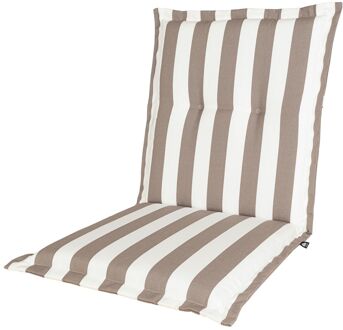 Kopu Kopu® Mila Taupe - Comfortabel Tuinkussen met Lage Rug - Gestreept