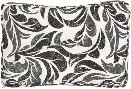 Kopu Kopu® - Retro Flower Lounge Rugkussen 60 cm - Grey Grijs