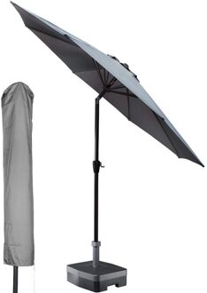 Kopu Kopu® ronde stokparasol 300 cm Calma met hoes - Grey Grijs