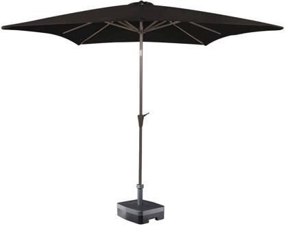 Kopu Kopu® vierkante parasol Altea 230x230 cm - Black Zwart