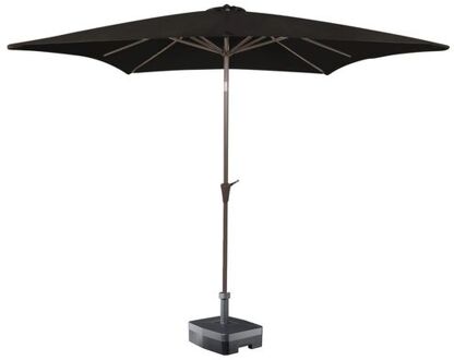 Kopu Kopu® vierkante parasol Altea 230x230 cm - Black Zwart