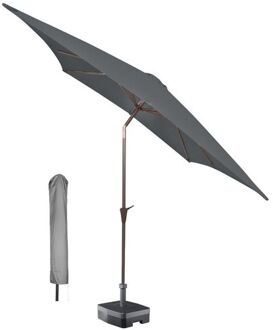 Kopu Kopu® vierkante parasol Altea 230x230 cm met hoes - Grey