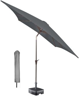 Kopu Kopu® vierkante parasol Altea 230x230 cm met hoes - Grey