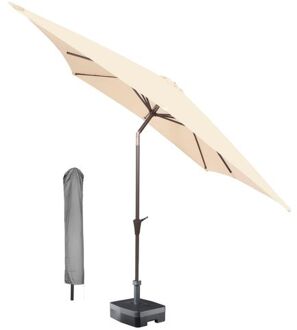 Kopu Kopu® vierkante parasol Altea 230x230 cm met hoes - Natural