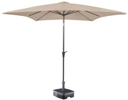 Kopu Kopu® vierkante parasol Altea 230x230 cm - Taupe Bruin