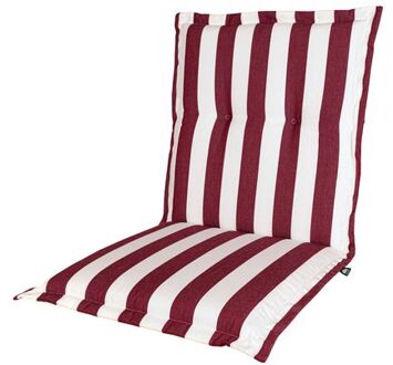 Kopu® Mila Bordeaux - Comfortabel Tuinkussen met Lage Rug - Rood|Wit