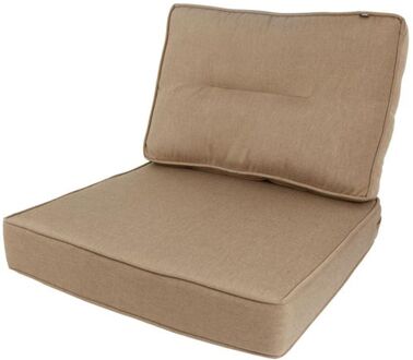 Kopu® - Prisma Loungekussenset Zit en Rug 60 cm - Linnen Beige