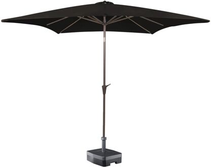 Kopu® vierkante parasol Altea 230x230 cm - Black Zwart