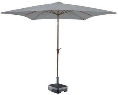 Kopu® vierkante parasol Malaga 200x200 cm - Light Grey Zilver