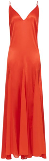 Koraalrode jurken voor vrouwen Elisabetta Franchi , Red , Dames - M,S,Xs