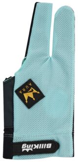 Korea Billking Biljart Pool Cue Professionele Pool Stick Glove3 Vingers Links Mesh Carambole Cue Handschoenen Biljart Accessoires licht groen