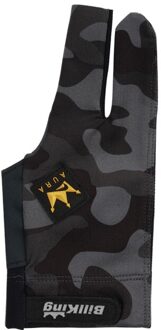 Korea Billking Biljart Pool Cue Professionele Pool Stick Glove3 Vingers Links Mesh Carambole Cue Handschoenen Biljart Accessoires licht zwart