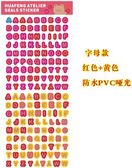 Korea Candy Kleur Letters Liefde Hart Sticker Diy Scrapbooking Junk Journal Briefpapier Envelop Afdichting Stickers