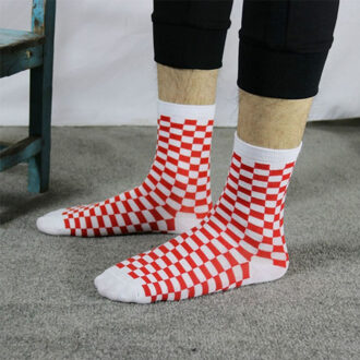 Korea Funky Harajuku Trend Vrouwen Dambord Sokken Geometrische Geruite Sokken Mannen Hip Hop Katoen Unisex Streetwear Sokken 4