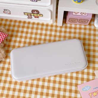 Korea Schattige Briefpapier Doos Grote Capaciteit Transparante Frosted Etui Organizer Meisjes Scholieren Plastic Potlood Doos grijs
