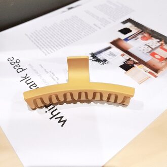 Koreaanse Eenvoudige Effen Kleur Haar Klauw Elegante Frosted Acryl Haar Clip Geometrische Haarspelden Grote Haar Klauwen Haar Accessoires 2