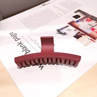 Koreaanse Eenvoudige Effen Kleur Haar Klauw Elegante Frosted Acryl Haar Clip Geometrische Haarspelden Grote Haar Klauwen Haar Accessoires 5