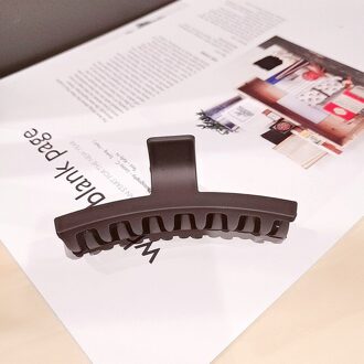 Koreaanse Eenvoudige Effen Kleur Haar Klauw Elegante Frosted Acryl Haar Clip Geometrische Haarspelden Grote Haar Klauwen Haar Accessoires 7