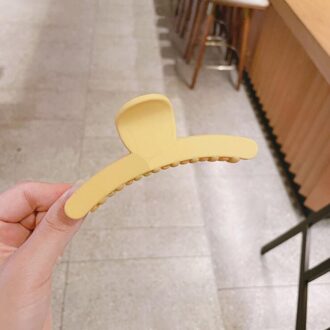 Koreaanse Eenvoudige Effen Kleur Haar Klauw Elegante Frosted Acryl Haar Clip Geometrische Haarspelden Grote Haar Klauwen Haar Accessoires Donker Kaki