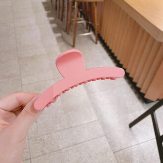 Koreaanse Eenvoudige Effen Kleur Haar Klauw Elegante Frosted Acryl Haar Clip Geometrische Haarspelden Grote Haar Klauwen Haar Accessoires Donkergrijs