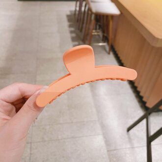 Koreaanse Eenvoudige Effen Kleur Haar Klauw Elegante Frosted Acryl Haar Clip Geometrische Haarspelden Grote Haar Klauwen Haar Accessoires groen