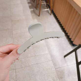 Koreaanse Eenvoudige Effen Kleur Haar Klauw Elegante Frosted Acryl Haar Clip Geometrische Haarspelden Grote Haar Klauwen Haar Accessoires licht grijs